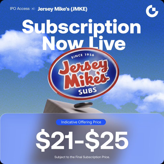 Gate Opens Pre-IPO Access for Jersey Mike's (JMKE) Tokenized Shares