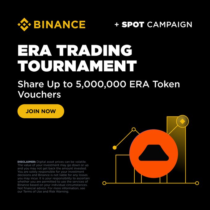 Binance Launches Caldera (ERA) Spot Trading Tournament With 5M Pool