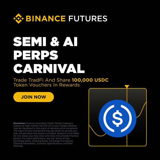 Binance Opens Semi & AI Perps Carnival With 100,000 USDC Pool
