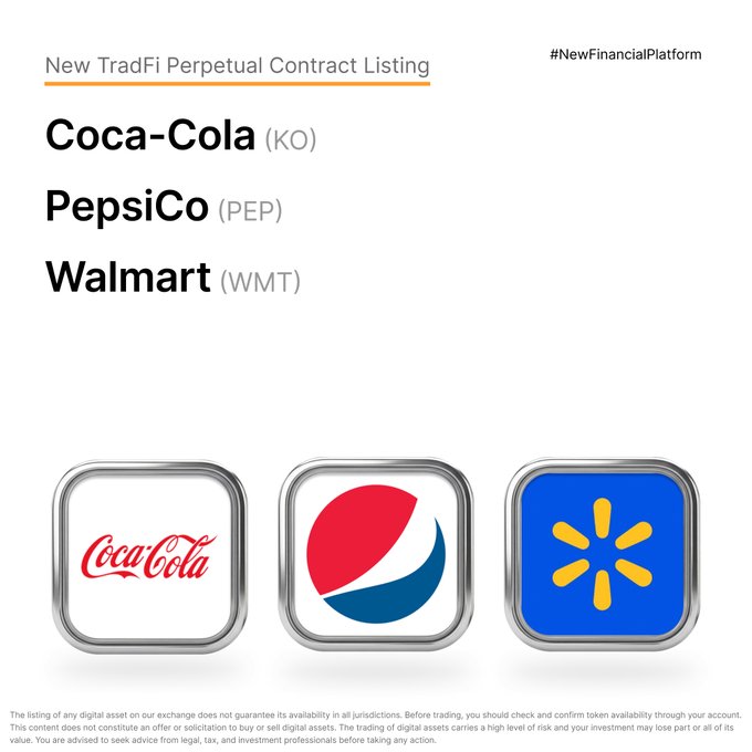Bybit Lists Tokenized Coca-Cola, Pepsi, Walmart Perpetuals